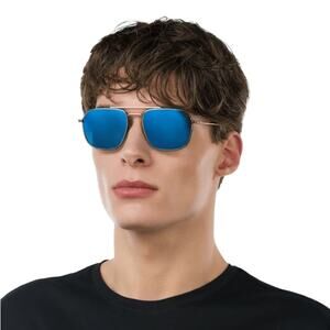 New! Police Blue Mirrored Aviator Sunglasses, Police SPLF64 300B, Authentic